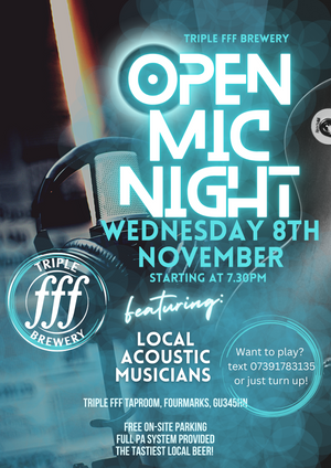 OPEN MIC IN OFFF THE RAILS WEDNESDAY 7TH